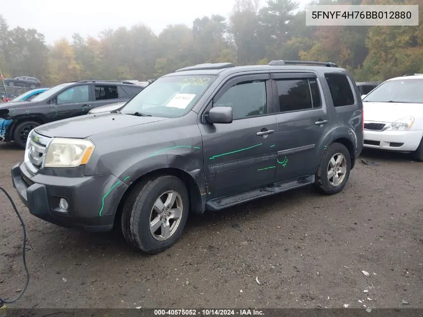 2011 Honda Pilot Exln VIN: 5FNYF4H76BB012880 Lot: 40575052