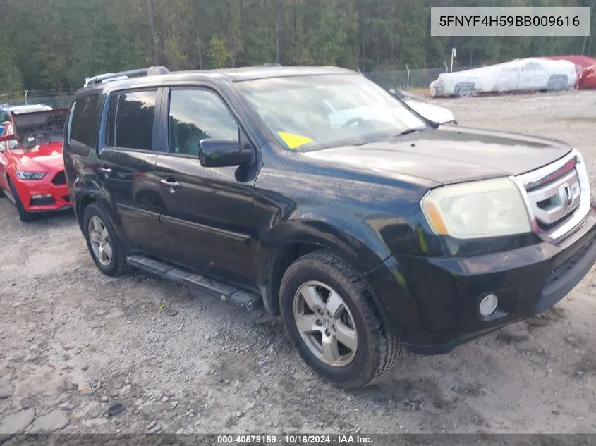 2011 Honda Pilot Ex-L VIN: 5FNYF4H59BB009616 Lot: 40579159