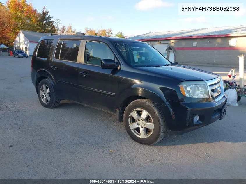 2011 Honda Pilot Ex-L VIN: 5FNYF4H73BB052088 Lot: 40614691