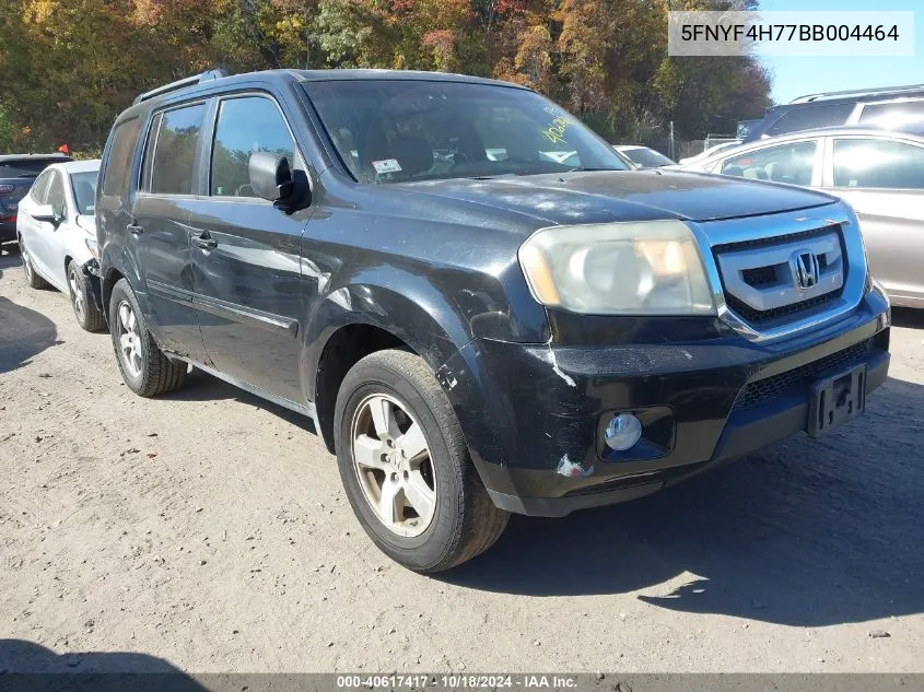 2011 Honda Pilot Ex-L VIN: 5FNYF4H77BB004464 Lot: 40617417