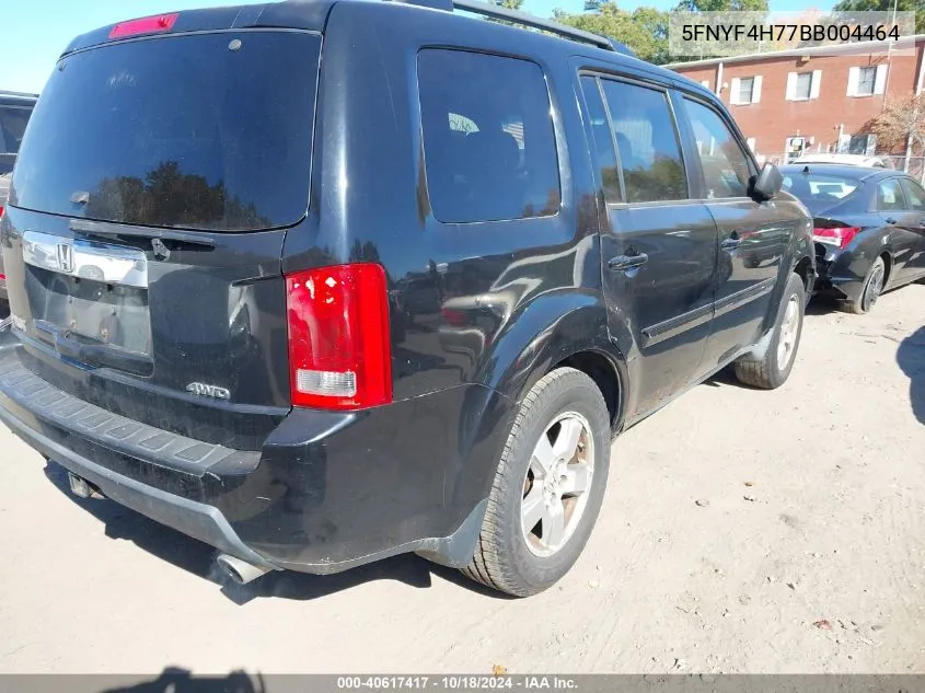 2011 Honda Pilot Ex-L VIN: 5FNYF4H77BB004464 Lot: 40617417