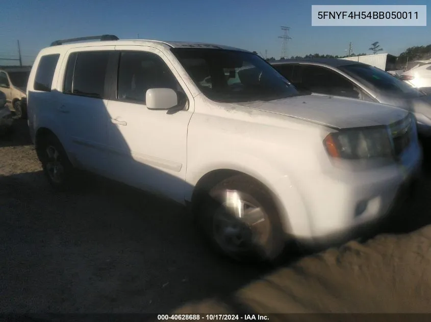 2011 Honda Pilot Ex-L VIN: 5FNYF4H54BB050011 Lot: 40628688