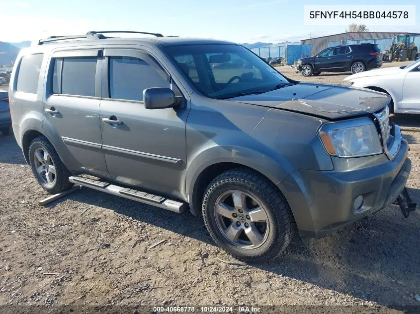 2011 Honda Pilot Exl VIN: 5FNYF4H54BB044578 Lot: 40668778