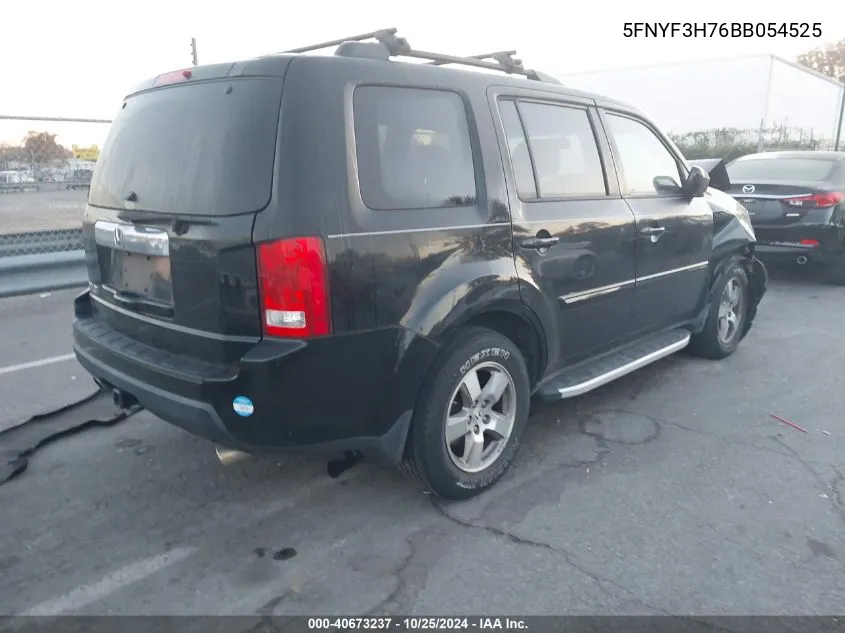 2011 Honda Pilot Exln VIN: 5FNYF3H76BB054525 Lot: 40673237