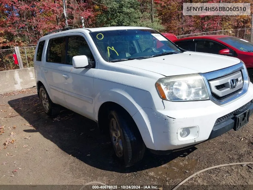 2011 Honda Pilot Ex-L VIN: 5FNYF4H56BB060510 Lot: 40679825