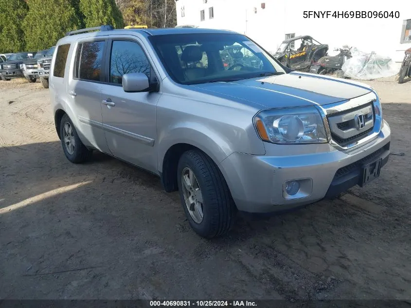 2011 Honda Pilot Ex-L VIN: 5FNYF4H69BB096040 Lot: 40690831