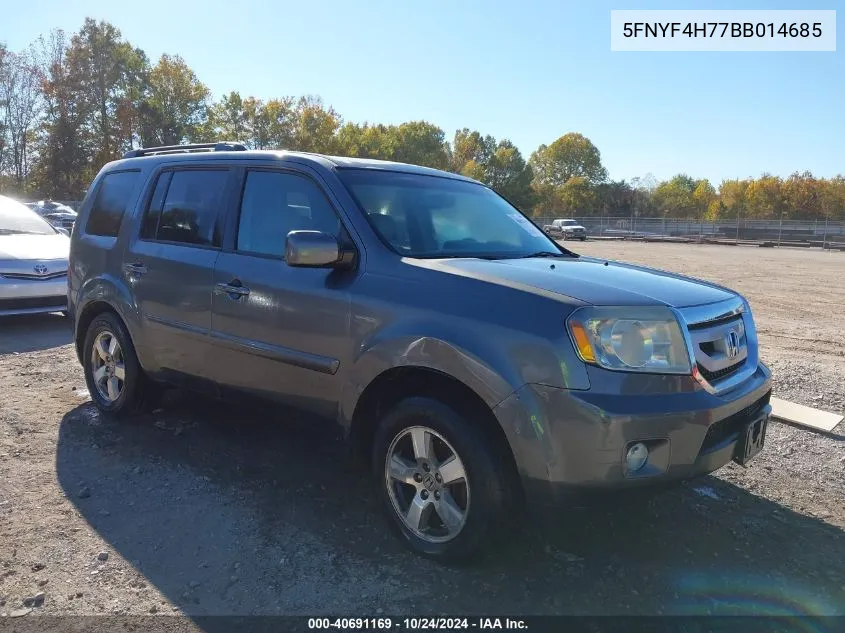 5FNYF4H77BB014685 2011 Honda Pilot Ex-L