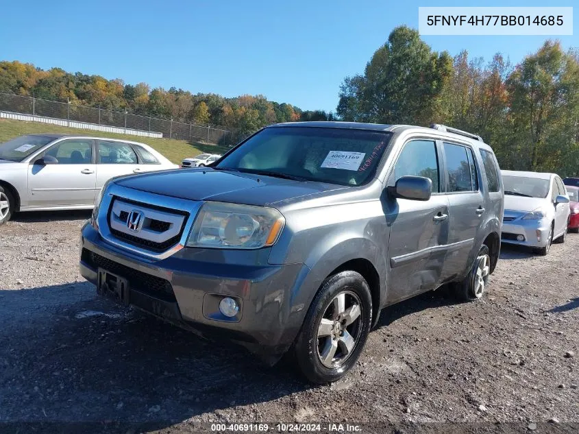 5FNYF4H77BB014685 2011 Honda Pilot Ex-L