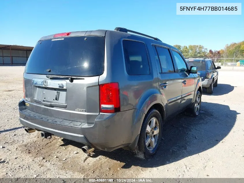 5FNYF4H77BB014685 2011 Honda Pilot Ex-L