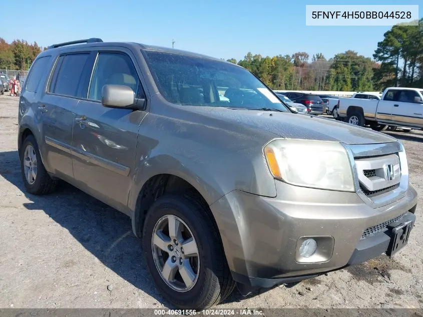 2011 Honda Pilot Ex-L VIN: 5FNYF4H50BB044528 Lot: 40691556