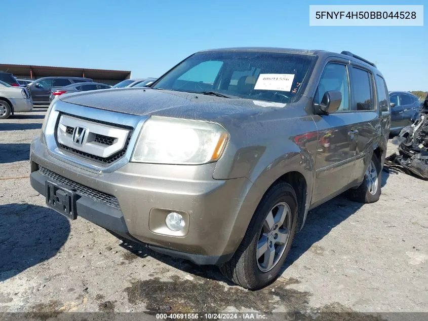 2011 Honda Pilot Ex-L VIN: 5FNYF4H50BB044528 Lot: 40691556