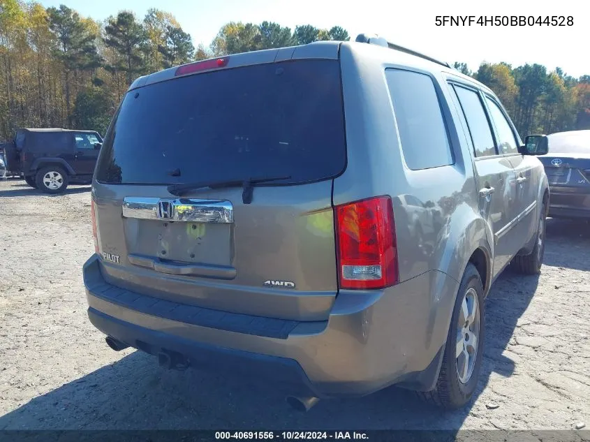 2011 Honda Pilot Ex-L VIN: 5FNYF4H50BB044528 Lot: 40691556