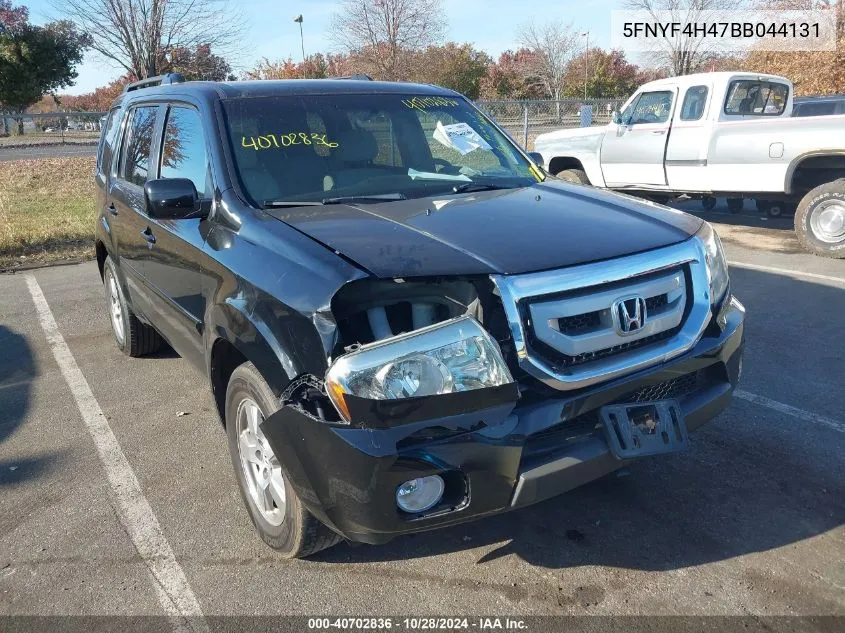 2011 Honda Pilot Ex VIN: 5FNYF4H47BB044131 Lot: 40702836