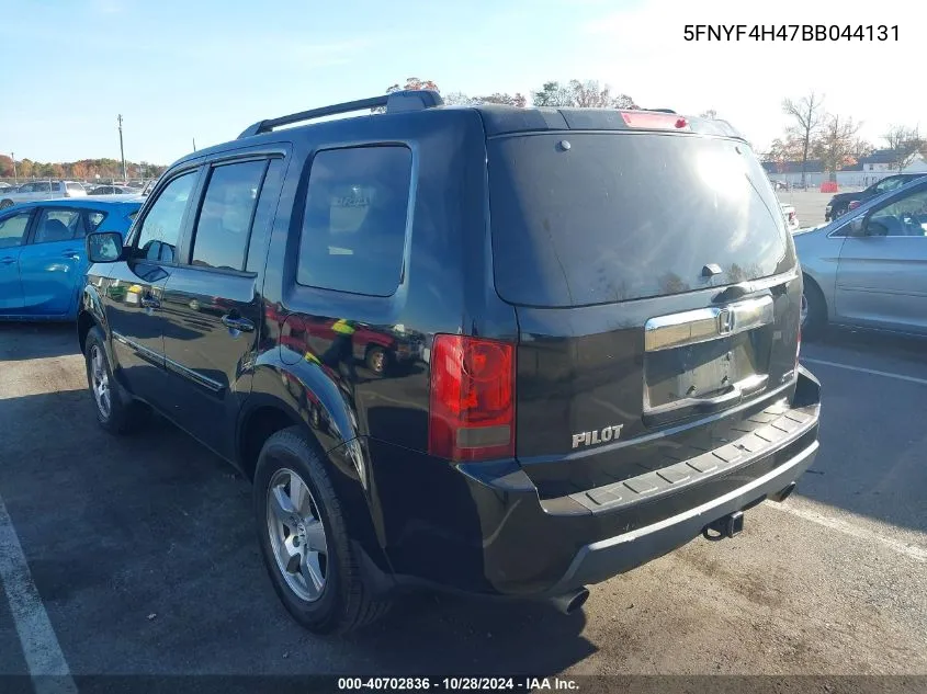 2011 Honda Pilot Ex VIN: 5FNYF4H47BB044131 Lot: 40702836