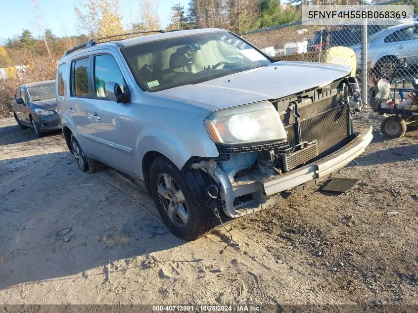 2011 Honda Pilot Ex-L VIN: 5FNYF4H55BB068369 Lot: 40713981