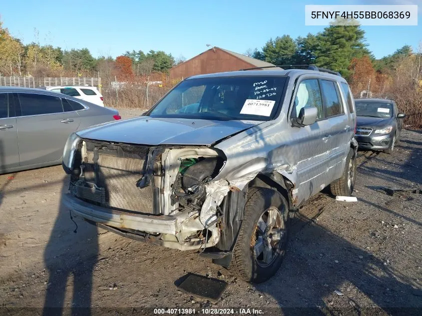 2011 Honda Pilot Ex-L VIN: 5FNYF4H55BB068369 Lot: 40713981