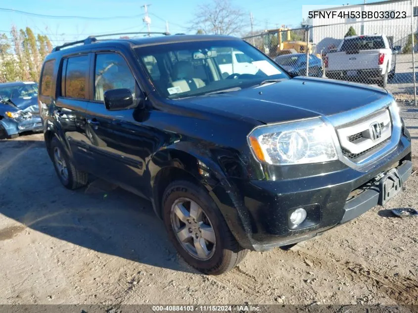 2011 Honda Pilot Ex-L VIN: 5FNYF4H53BB033023 Lot: 40884103