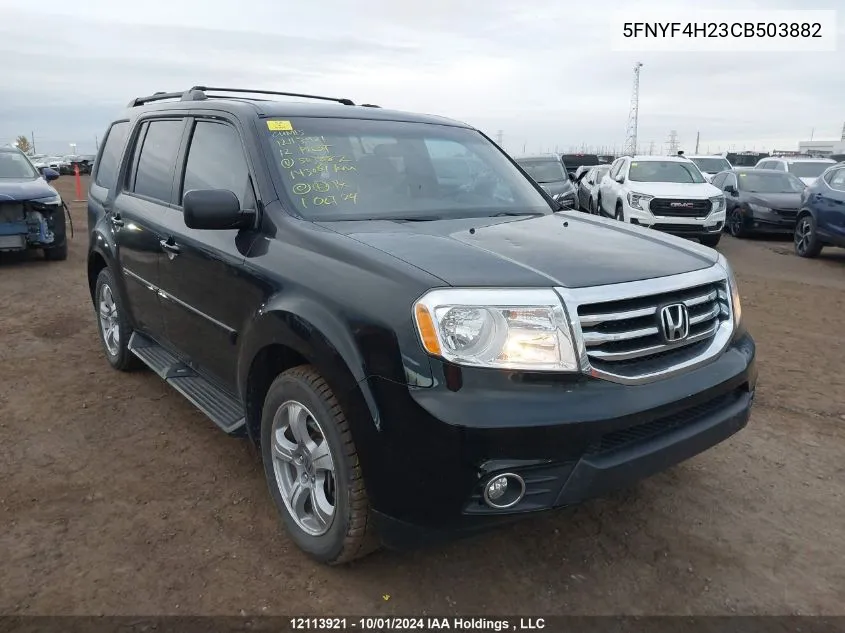 2012 Honda Pilot VIN: 5FNYF4H23CB503882 Lot: 12113921