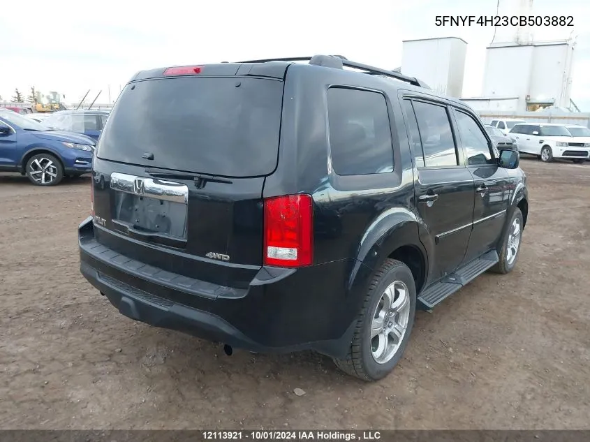 2012 Honda Pilot VIN: 5FNYF4H23CB503882 Lot: 12113921