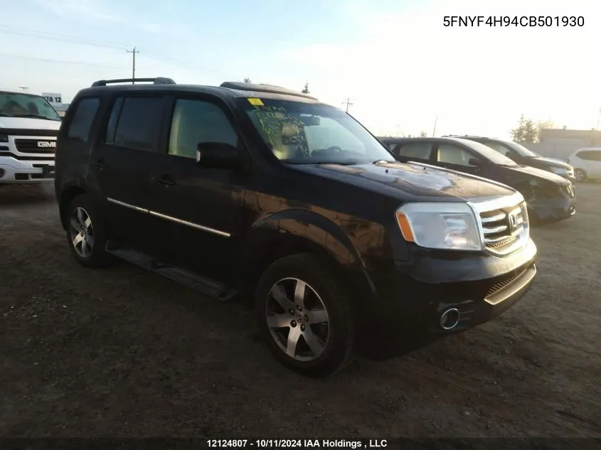 2012 Honda Pilot VIN: 5FNYF4H94CB501930 Lot: 12124807