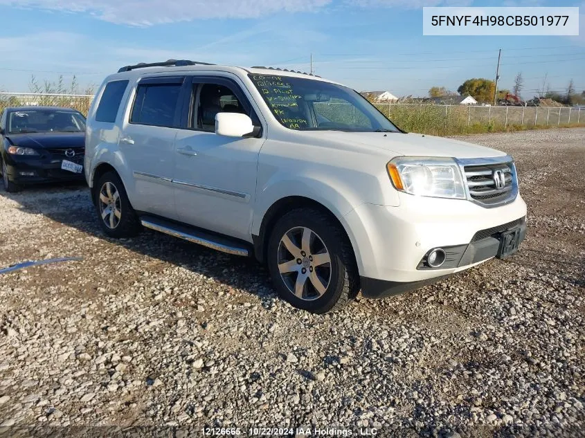 2012 Honda Pilot VIN: 5FNYF4H98CB501977 Lot: 12126665