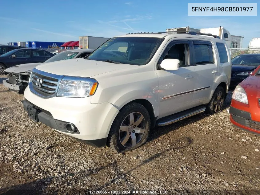 2012 Honda Pilot VIN: 5FNYF4H98CB501977 Lot: 12126665