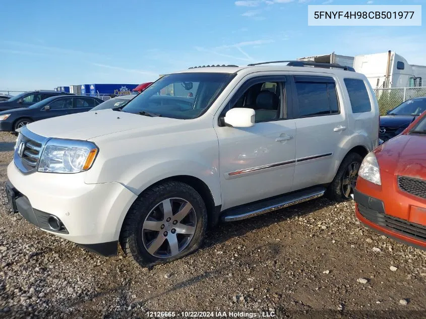 2012 Honda Pilot VIN: 5FNYF4H98CB501977 Lot: 12126665