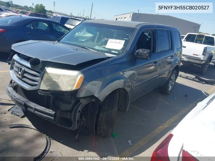 2012 Honda Pilot Ex-L VIN: 5FNYF3H55CB020527 Lot: 39541042