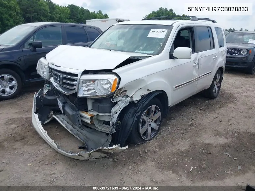 5FNYF4H97CB028833 2012 Honda Pilot Touring