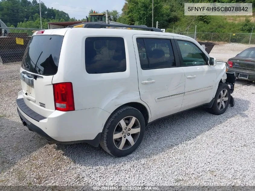 2012 Honda Pilot Touring VIN: 5FNYF4H95CB078842 Lot: 39924667