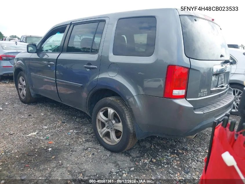 5FNYF4H48CB023533 2012 Honda Pilot Ex