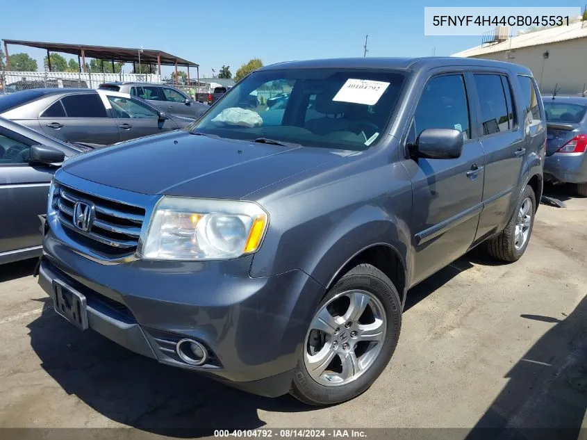 5FNYF4H44CB045531 2012 Honda Pilot Ex