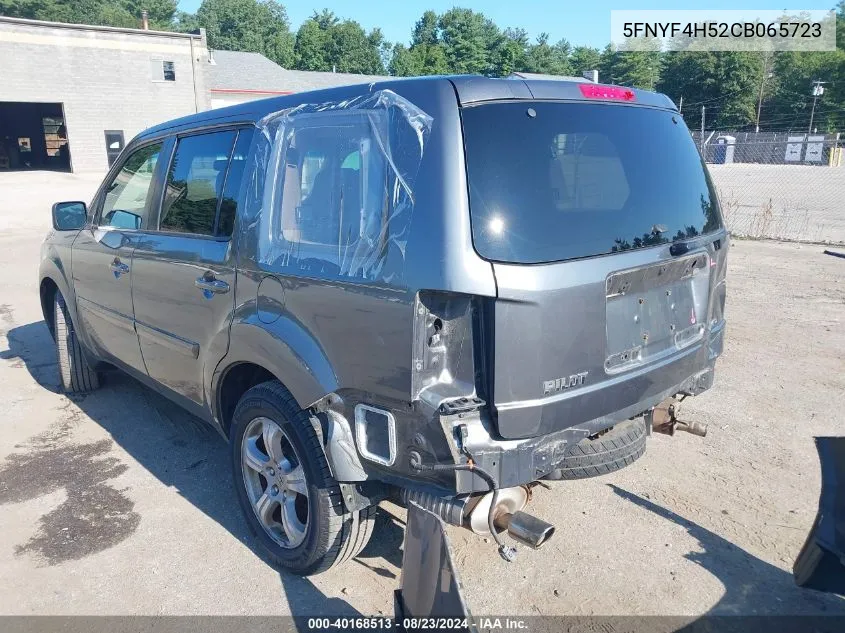 5FNYF4H52CB065723 2012 Honda Pilot Ex-L