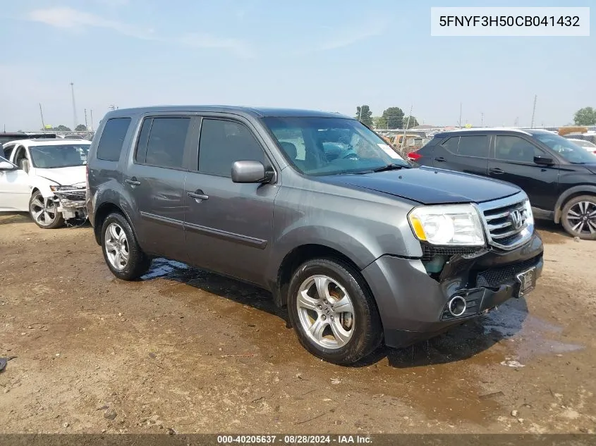 5FNYF3H50CB041432 2012 Honda Pilot Ex-L