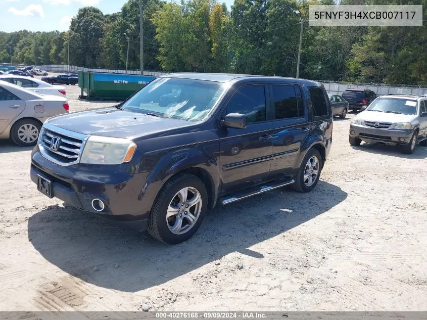 2012 Honda Pilot Ex VIN: 5FNYF3H4XCB007117 Lot: 40276168