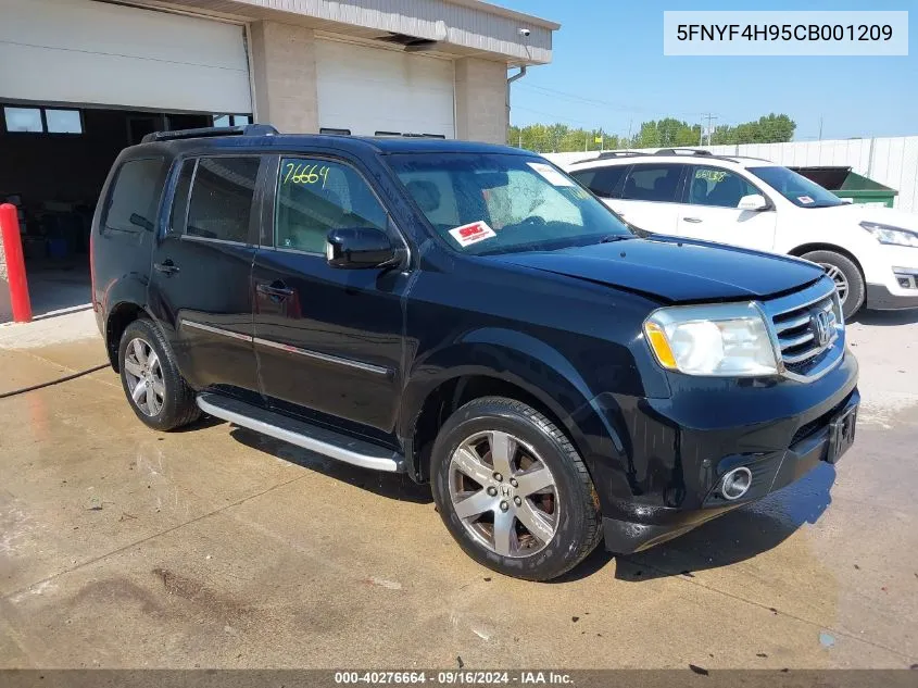 2012 Honda Pilot Touring VIN: 5FNYF4H95CB001209 Lot: 40276664