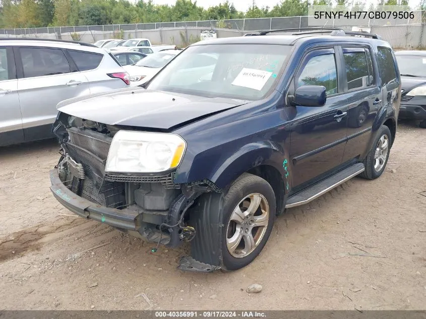 2012 Honda Pilot Ex-L VIN: 5FNYF4H77CB079506 Lot: 40356991