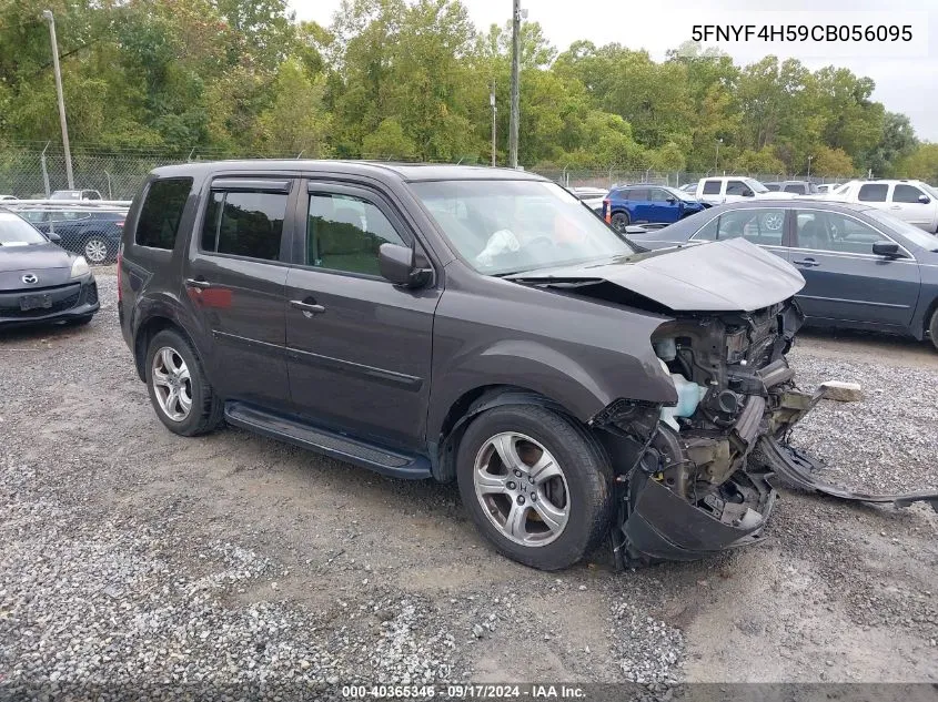 2012 Honda Pilot Ex-L VIN: 5FNYF4H59CB056095 Lot: 40365346