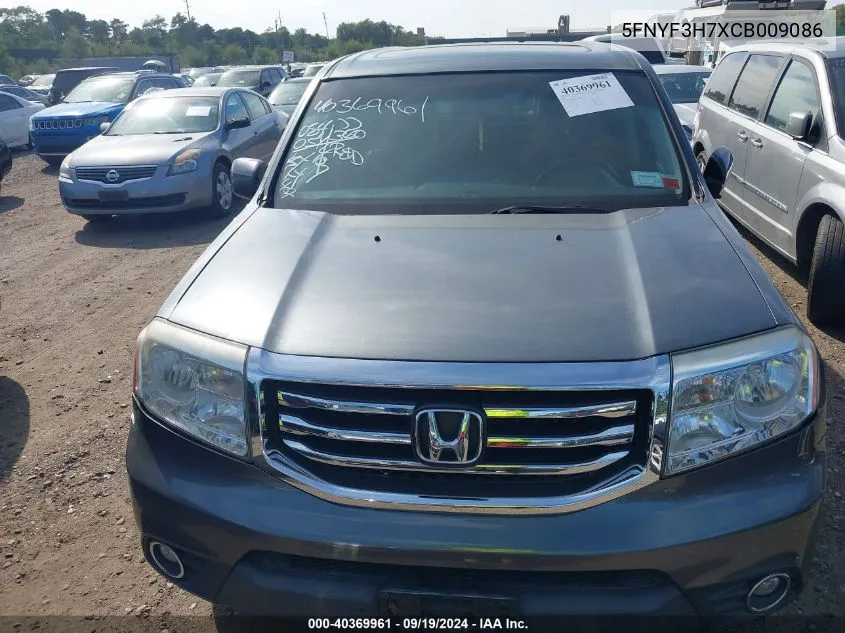 5FNYF3H7XCB009086 2012 Honda Pilot Ex-L