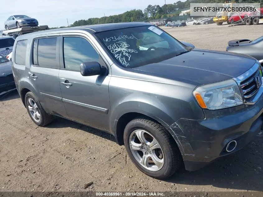 2012 Honda Pilot Ex-L VIN: 5FNYF3H7XCB009086 Lot: 40369961