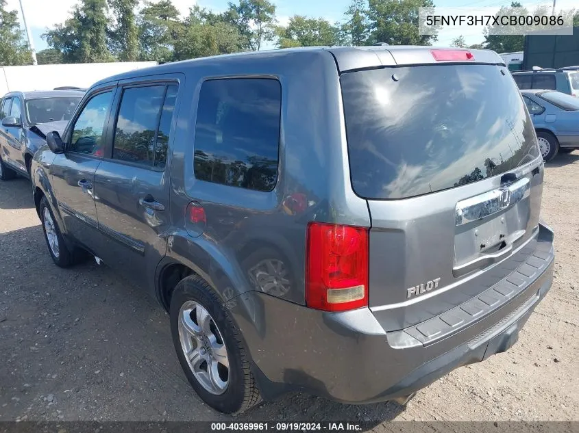 5FNYF3H7XCB009086 2012 Honda Pilot Ex-L