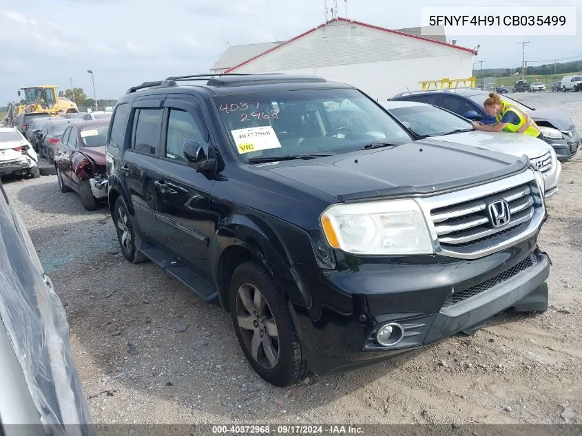 2012 Honda Pilot Touring VIN: 5FNYF4H91CB035499 Lot: 40372968