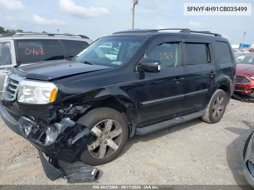 2012 Honda Pilot Touring VIN: 5FNYF4H91CB035499 Lot: 40372968