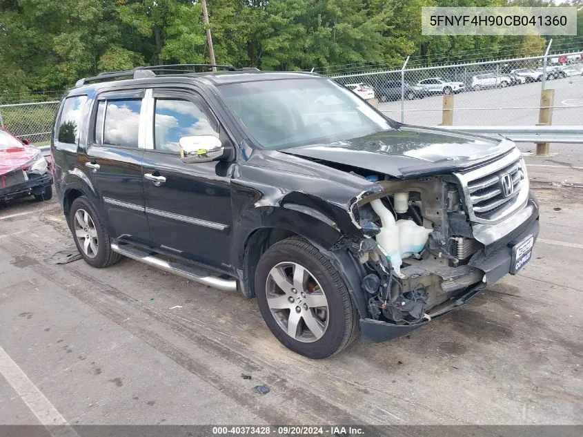 2012 Honda Pilot Touring VIN: 5FNYF4H90CB041360 Lot: 40373428