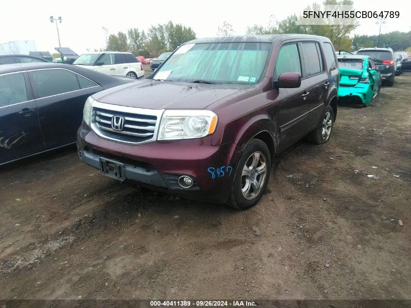 2012 Honda Pilot Exl VIN: 5FNYF4H55CB064789 Lot: 40411389