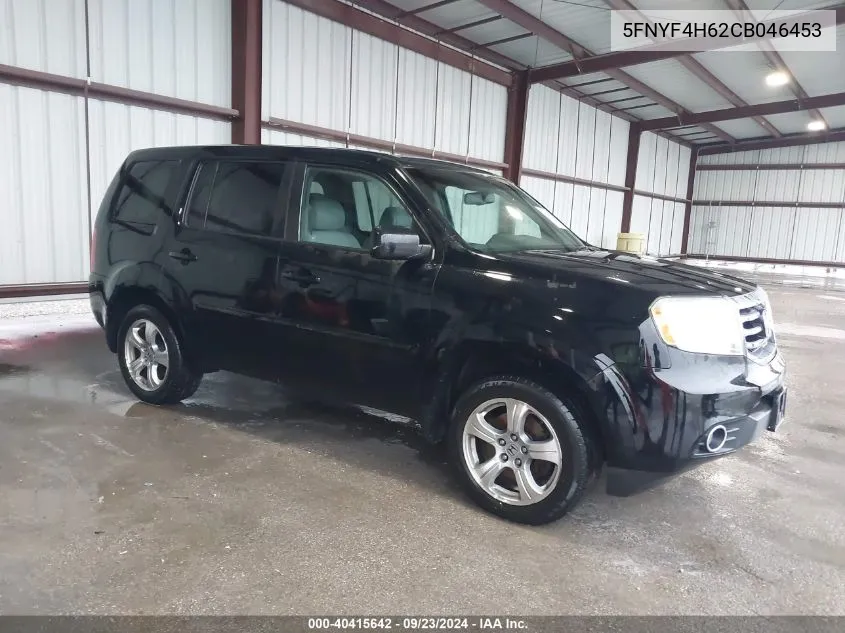 2012 Honda Pilot Ex-L VIN: 5FNYF4H62CB046453 Lot: 40415642