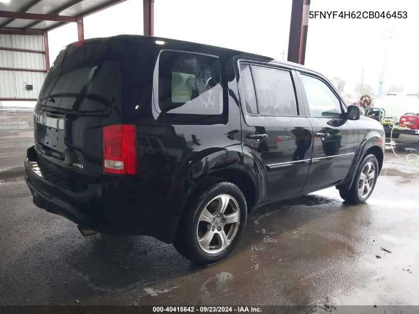 2012 Honda Pilot Ex-L VIN: 5FNYF4H62CB046453 Lot: 40415642