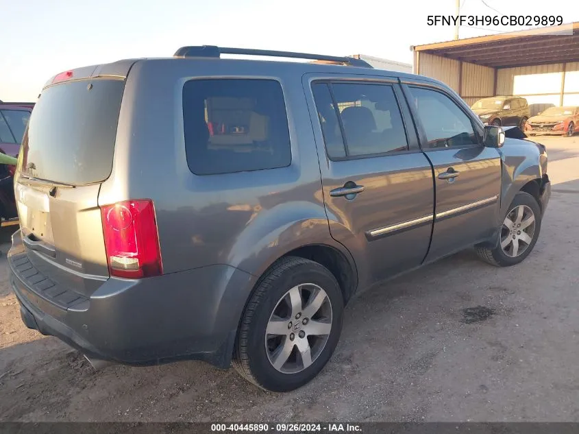 2012 Honda Pilot Touring VIN: 5FNYF3H96CB029899 Lot: 40445890