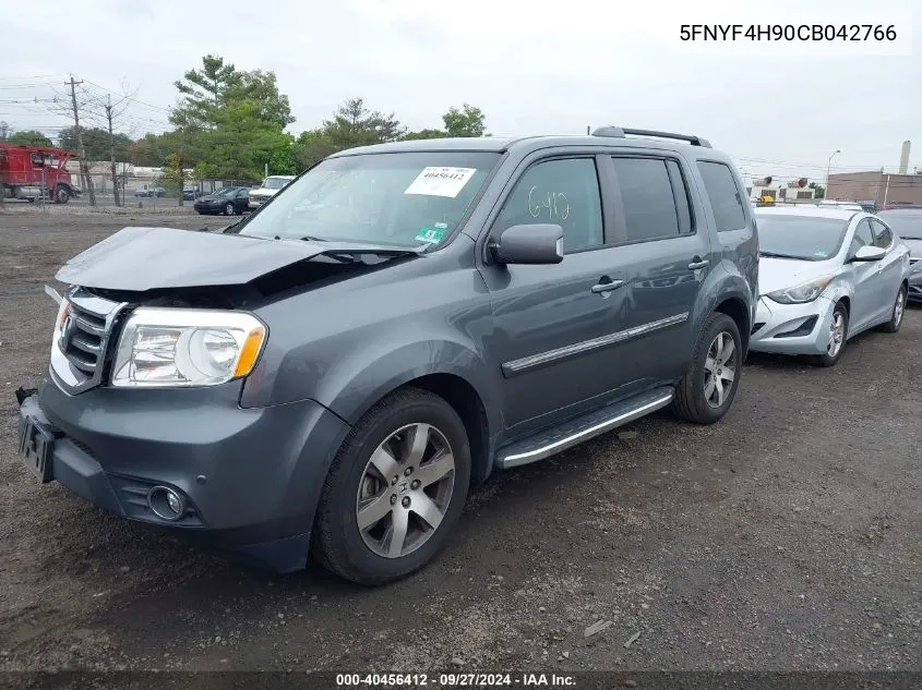 2012 Honda Pilot Touring VIN: 5FNYF4H90CB042766 Lot: 40456412