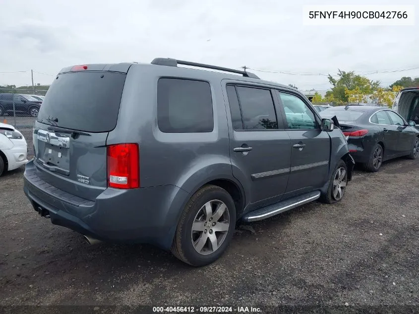 2012 Honda Pilot Touring VIN: 5FNYF4H90CB042766 Lot: 40456412